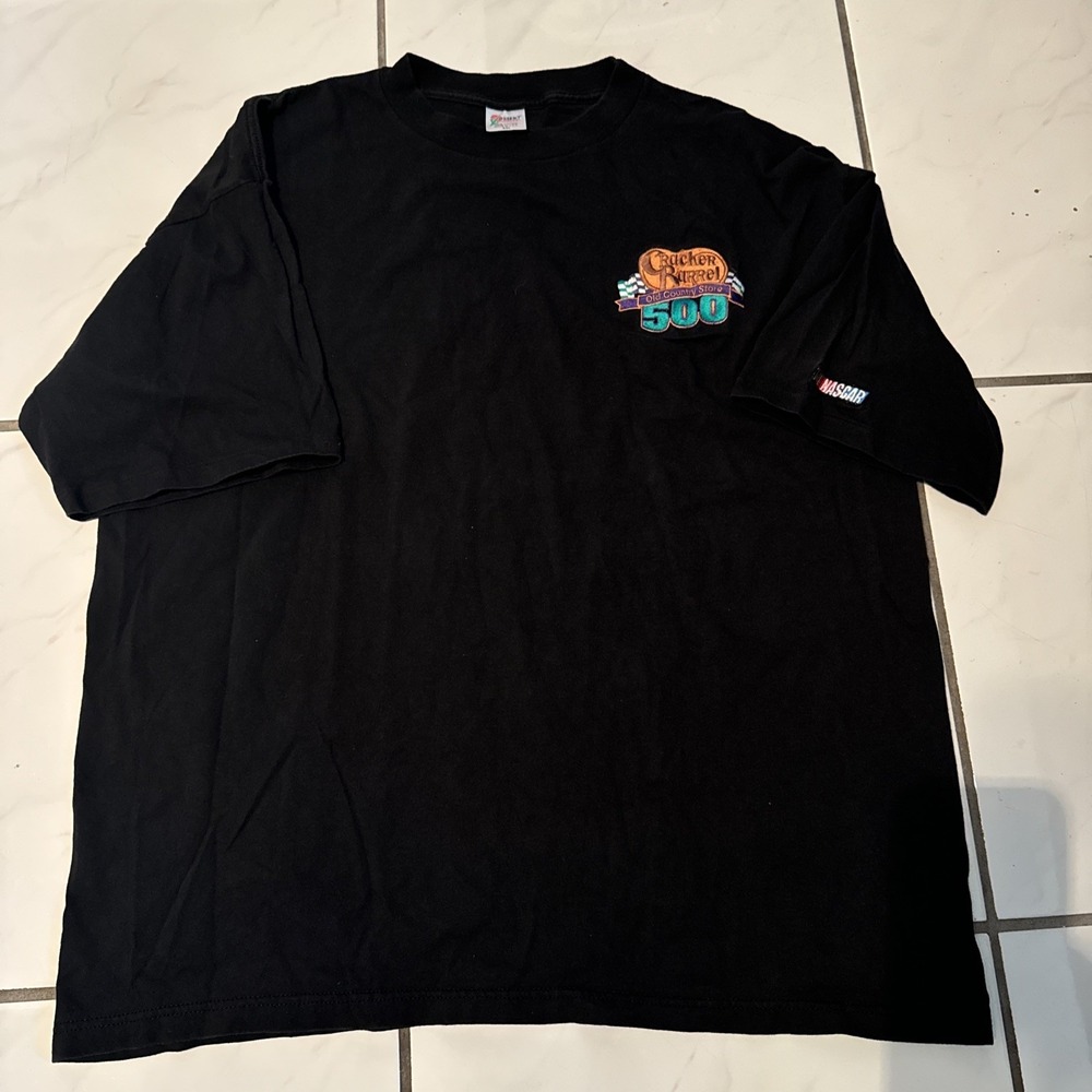 NASCAR Cracker Barrel 500 Racing T Shirt Black Size XXL Atlanta
